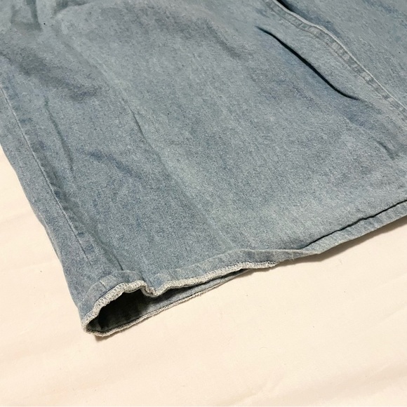 Vintage Gasp By Galucci Sleeveless Long Open Front Denim Vest Size 6 - Picture 7 of 16